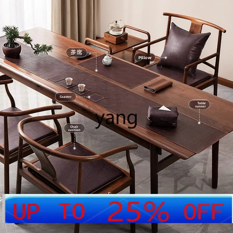 

CX leather tea table waterproof table flag new Chinese zen tea flag light luxury tea table mat