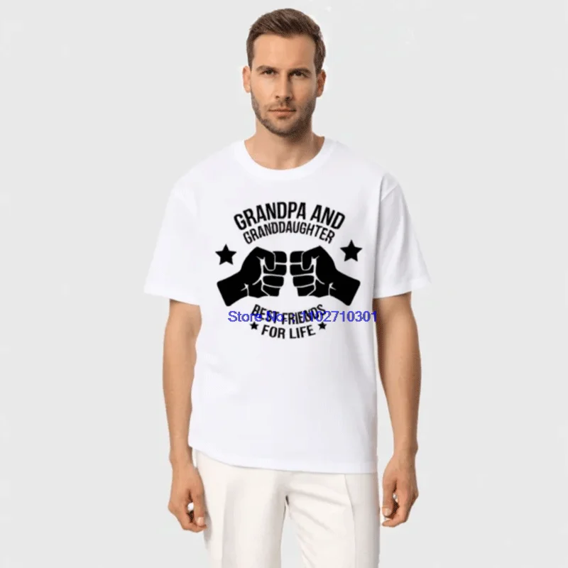 قمصان جديدة غير رسمية وتي شيرت الجد والحفيدة أفضل أصدقاء مدى الحياة موضة الجرافيك تي شيرت للجنسين القطن تي شيرت