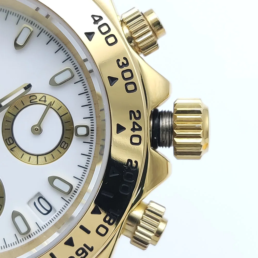 PARNSRPE 39 مللي متر جديد نيزك الهاتفي موضة الرجال كوارتز ساعات المعصم متعددة الوظائف ساعة كرونوغراف 5ATM الياقوت مضيئة #3