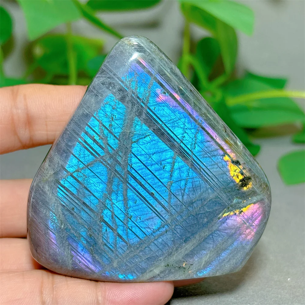 Purple Labradorite Free Form Crystal Natural Stone Quartz Garden Decoration Minerals Reiki Gifts Energy Healing Spiritual Luck