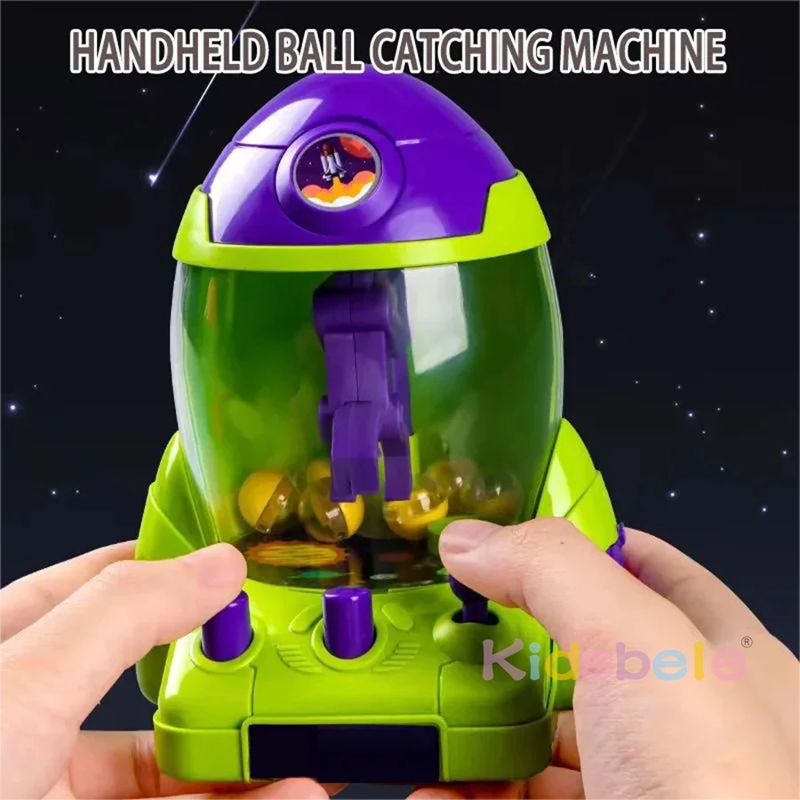 Children\'s Rocket Ball Machine Toy Claw Machine Boy Small Home Cartoon Gacha Tabletop Game