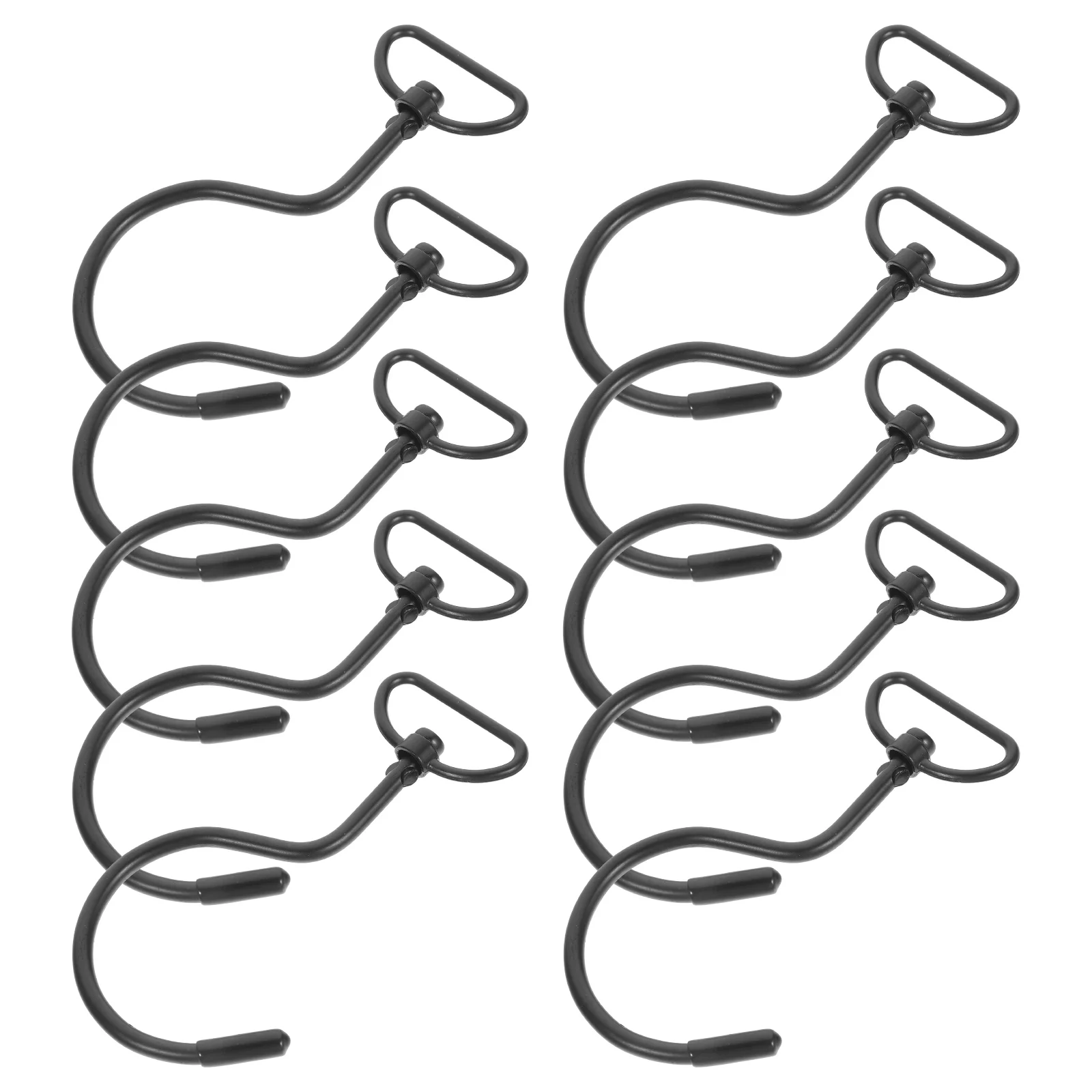 

10pcs Rotating Hook Stainless Steel Hooks for Closet Kitchen Bathroom Easy Use No Screws Hanging Organizer