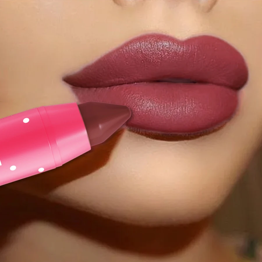 15 cores 1pc caneta batom fosco à prova dwaterproof água mancha labial matiz coreano maquiagem lábio cosméticos batom nude caneta para presente feminino delineador labial