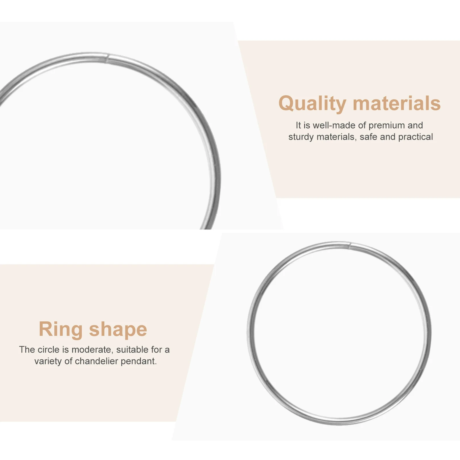 

100Pcs Stainless Steel Chandelier Connection Ring Sturdy Crystal Lamp Pendant Connector for DIY and Chandelier