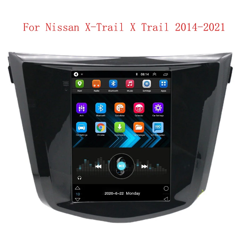 

Автомагнитола на Android 12 для Nissan X-Trail, X Trail 2014-2021, мультимедийный плеер для Carplay с экраном в стиле Tesla и GPS-навигацией