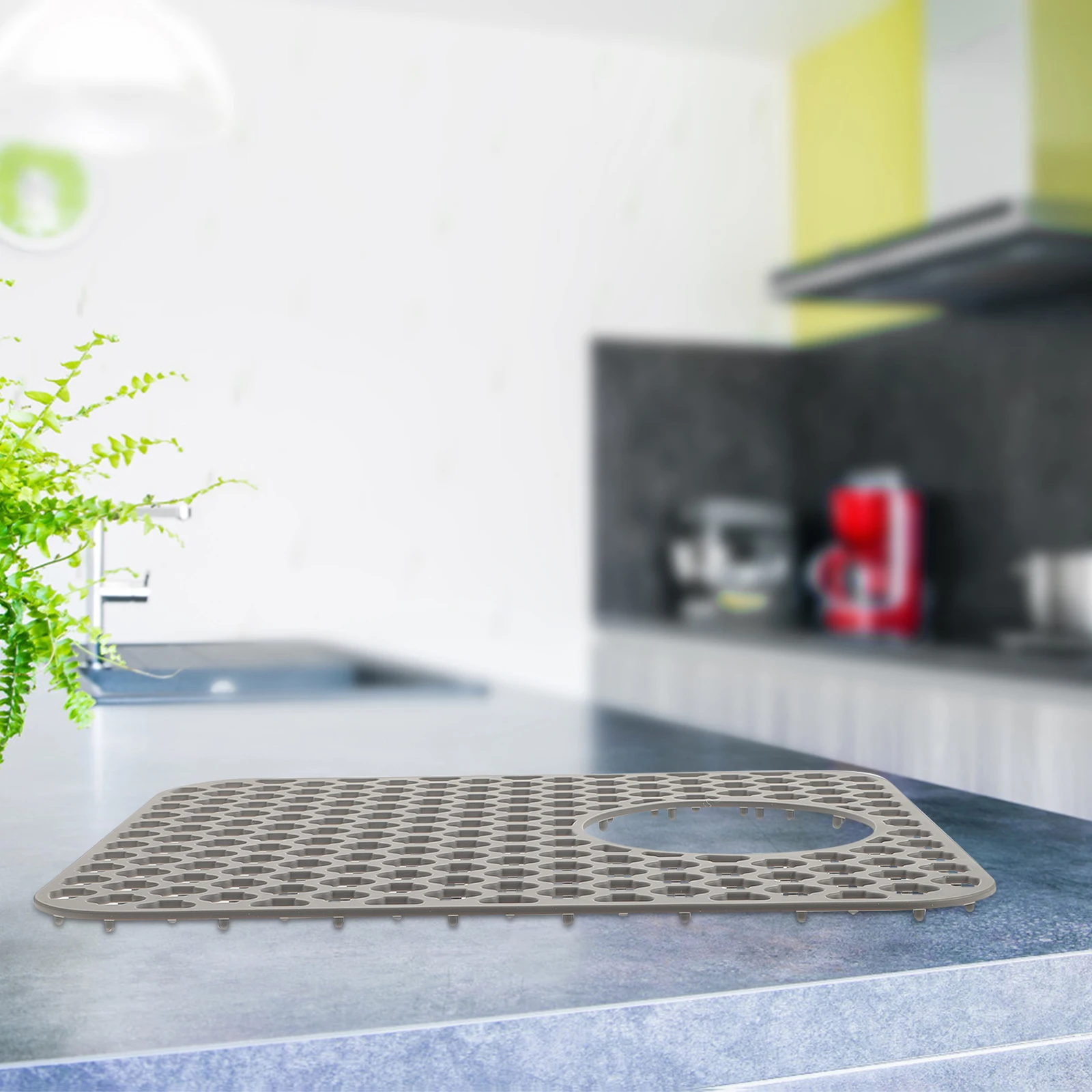 

Silicone Sink Mat Non Slip Draining Pad Kitchen Stainless Steel Farmhouse Hollow Design Antiskid Mats Heat Insulation Sound