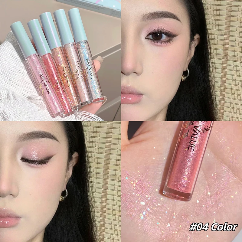 Diamond Liquid Eyeshadow Pearly Fine Sparkling Pailletten Lidschatten Highlighter Powder Glitter Shimmer Eye Shadow Eyes Makeup Set