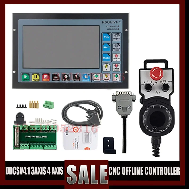 DDCSV4.1 3/4 Axis G-Code CNC Offline Independent Motion Controller For MPG Handwheel With Emergency Stop Is Better Than DDCSV3.1