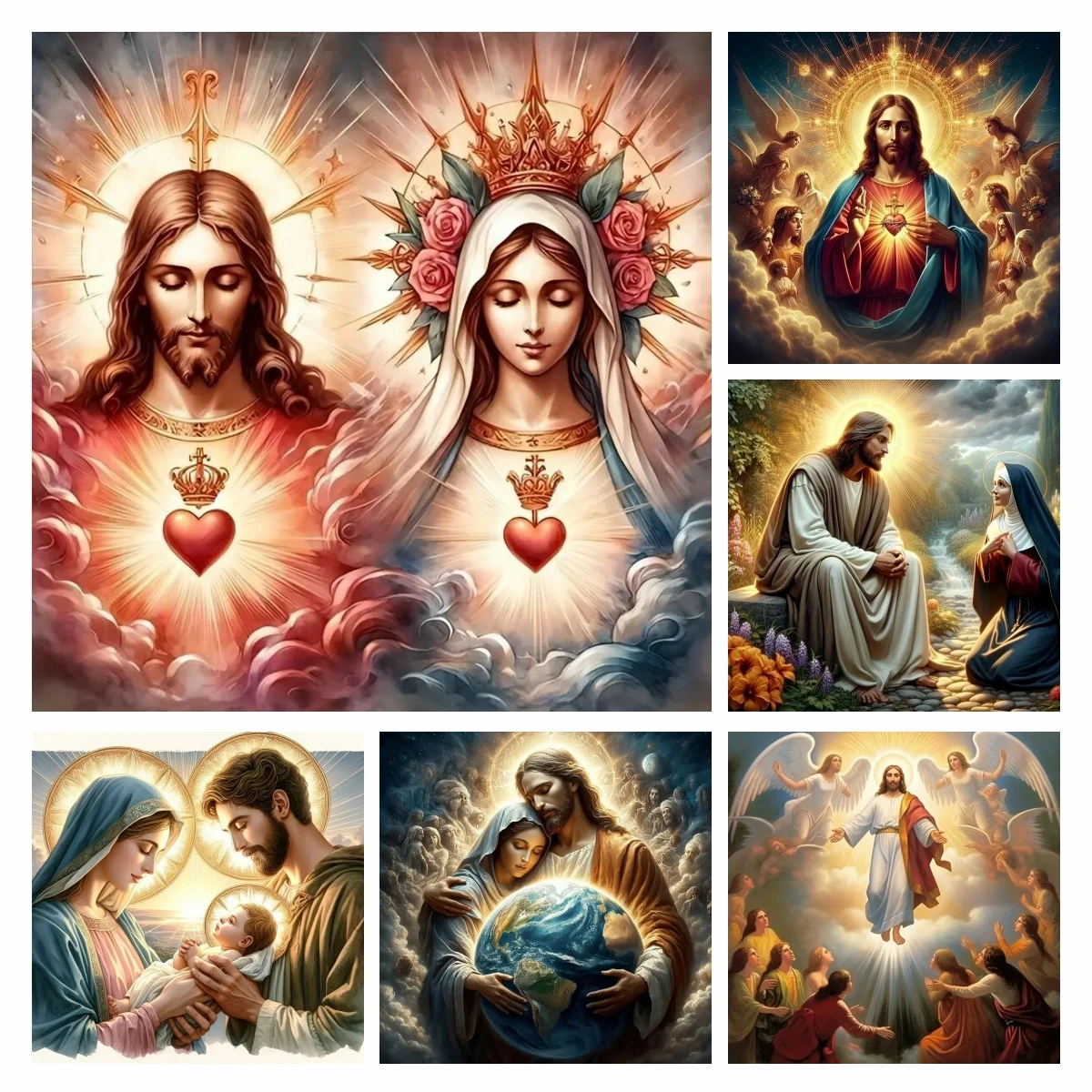 5d neue Kollektion Diamant stickerei religiöse Figuren Bild Mosaik Kunst Kits Landschaft hängende Gemälde Kreuz stich Geschenk