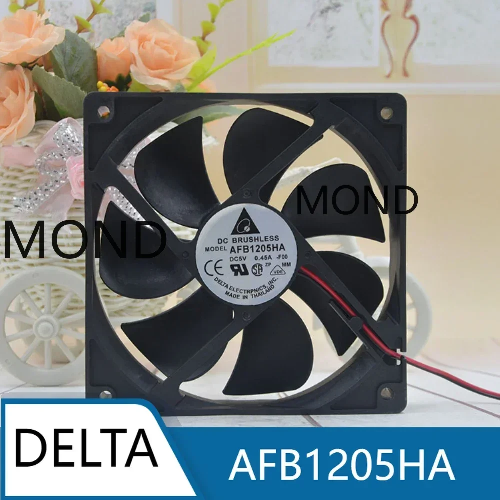 

Delta AFB1205HA 12025 12cm DC 5V 0.45A USB CPU Case Cooling Fan 2 Wire