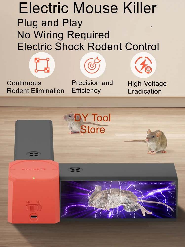 

Домашняя мышеловка с двойным электродом, автоматическая, непрерывная, с передовой технологией, для уничтожения грызунов