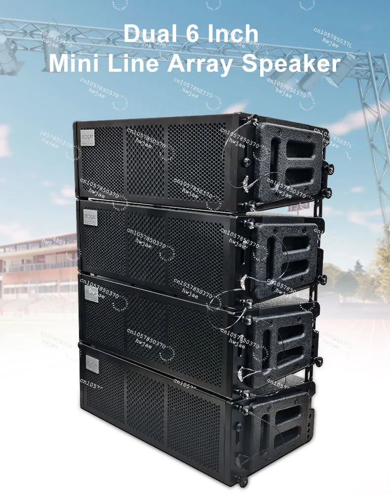 High Performance Sound System Dual 6.5 Inch Hanging Stage Wedding DJ Meeting Hall Professional Vertical Mini Line Array Speakers