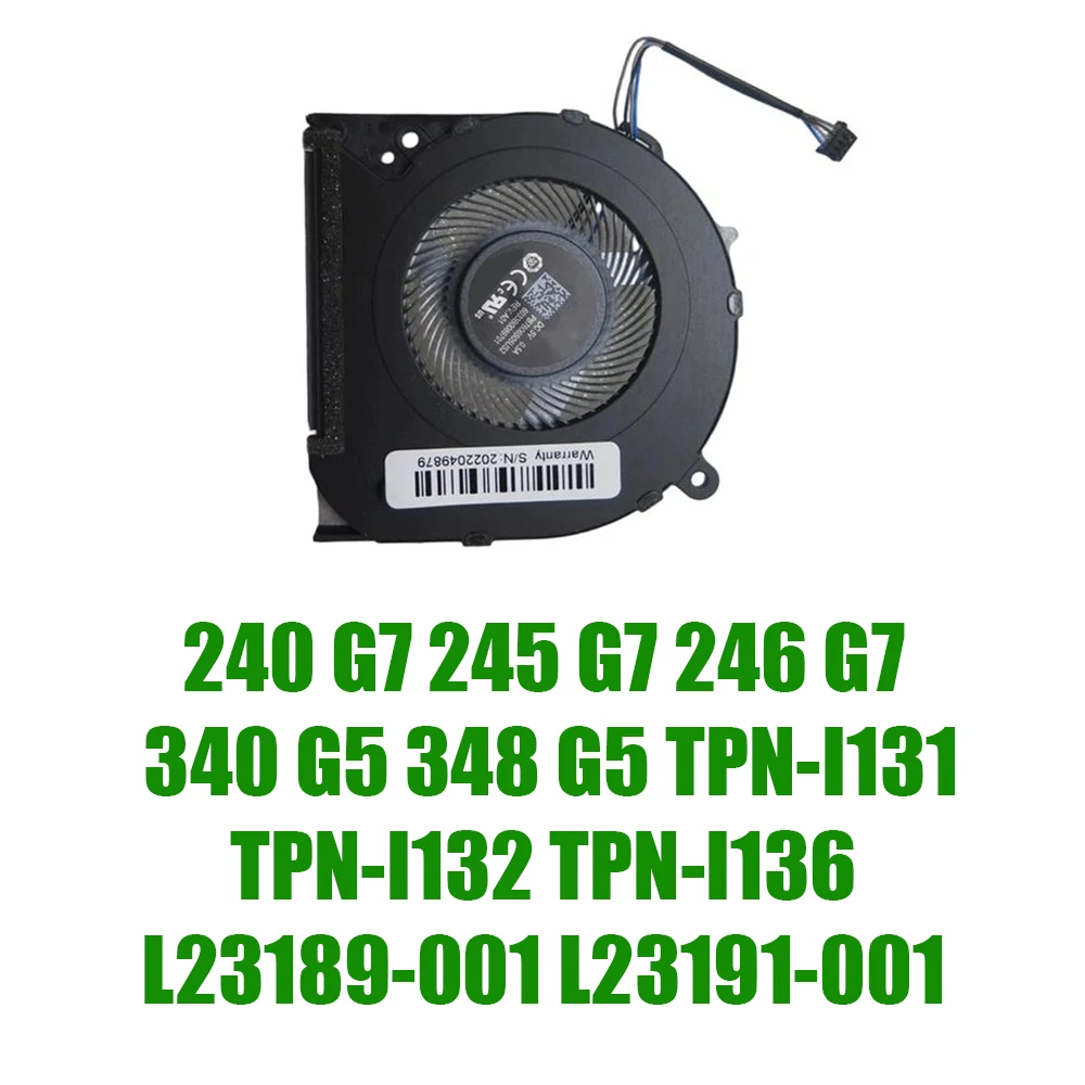 For HP 240 G7 245 G7 246 G7 340 G5 348 G5 TPN-I131 TPN-I132 TPN-I136 L23189-001 L23191-001 DC5V Replacement Laptop CPU Fan