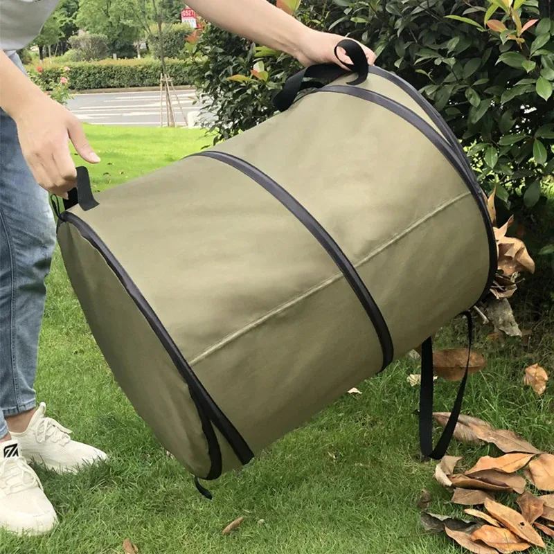 Portable Pop-Up Garden Trash Can - Collapsible Leaf & Yard Waste Storage Bag for Camping, Lawn Care image 2