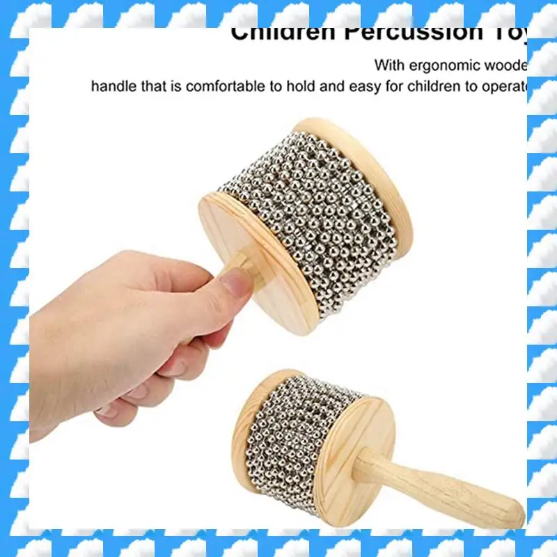 

ONGE Wooden Kabasa, Steel Ball Hand Crank Toy, Portable Children's Teaching Instruments For Home And Kindergarten