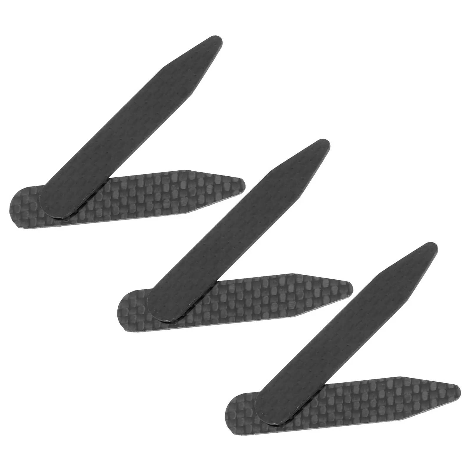 

3 пары карбоновых черных съемных вставок для воротника рубашки, фиксаторы для воротника, для делового и свадебного стиля