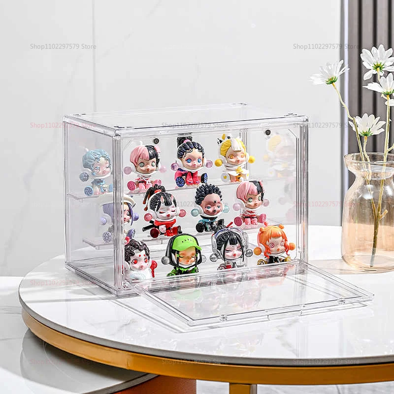 NEW Display Rack Transparent Ladder Handmade Anime Car Model Storage Box Jewelry Organizer for Blind Box Collection