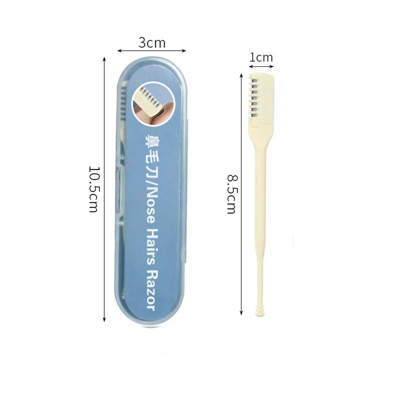 

Двусторонний нож для носа, ручной триммер для волос в носу, портативный совок для ушей, скребок для волос, триммер для бритья волос в носу, мужской триммер