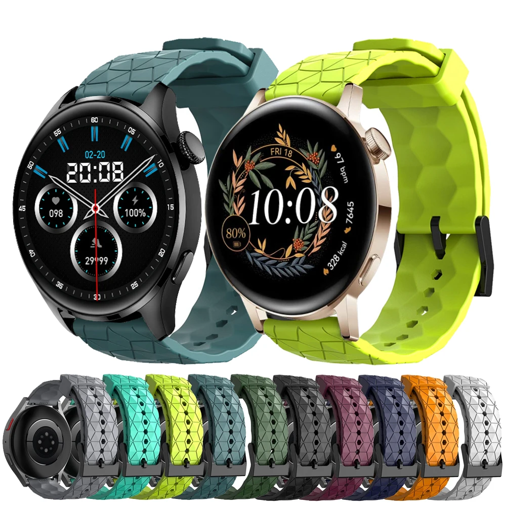 Football Pattern Gt2 Strap For Huawei Watch Gt 3/2/2e/Pro/46mm/42mm Silicone Sport 20mm 22mm Watch band Wristband Bracelet Belt