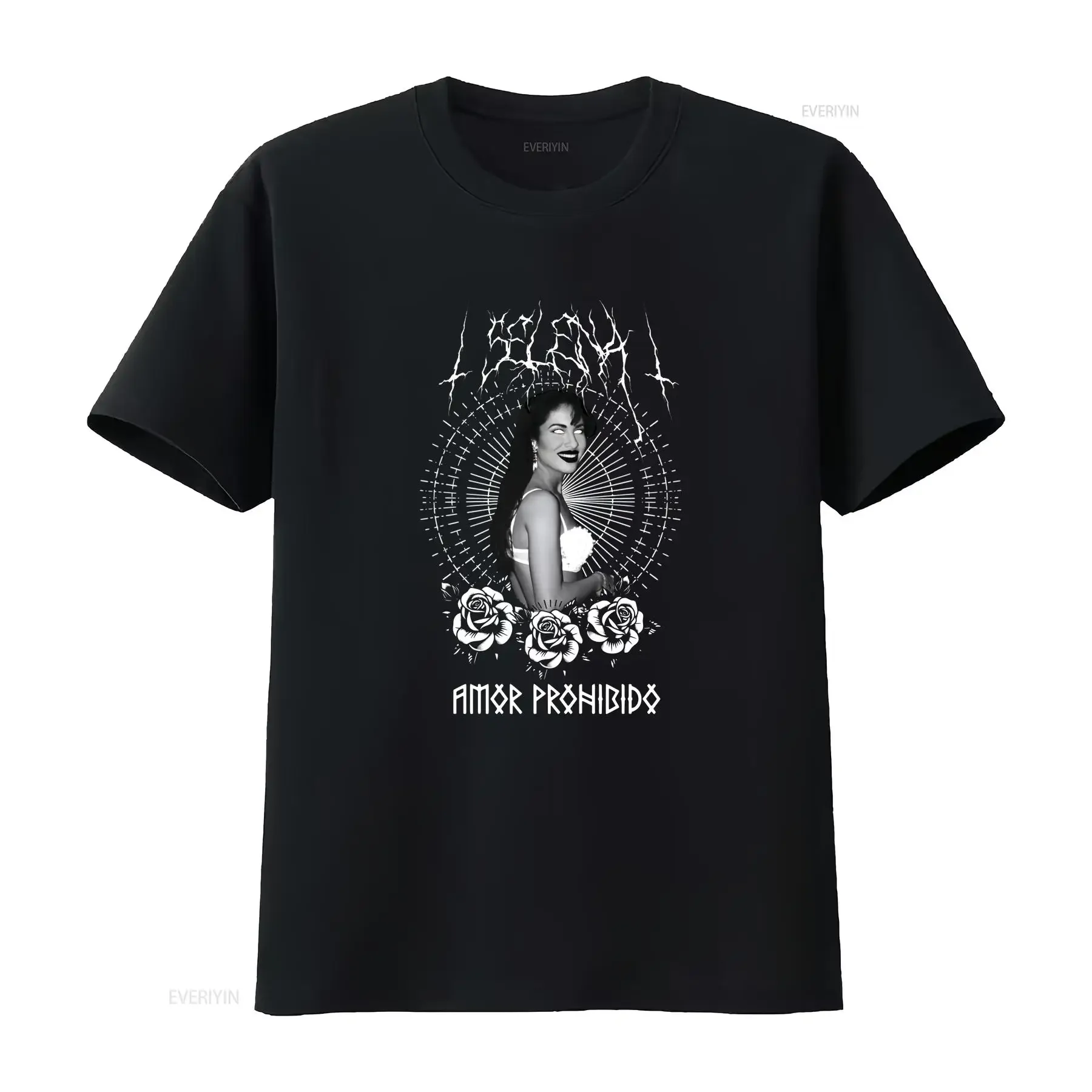 

Selena Amor Prohibido T Shirt Death Metal vintage Washed Stretched homme Top For Everyday Wear Versatile Unisex Stylish