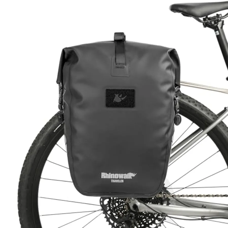

Waterproof Bike Pannier Bag Quick Release TPU with Shoulder Strap Reflective Design for Commuting Touring Traveling Bikepacking