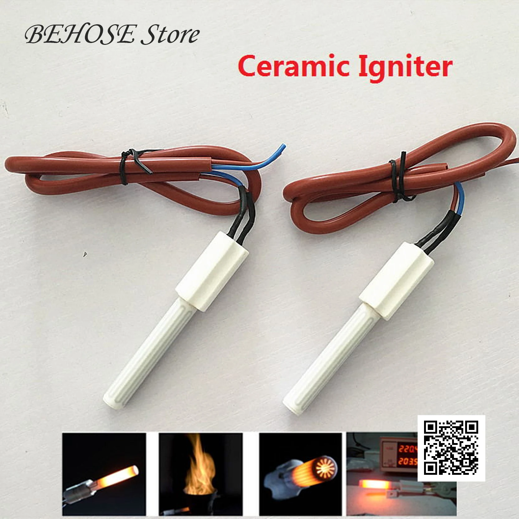 MCH Ceramic Instant Ignition Rod Biological Pellet Fuel Electronic Igniter High Temperature Heating Tube 220V / 250W