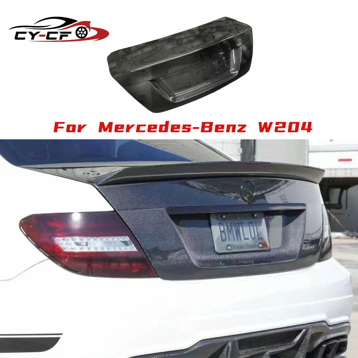 

Car Accessories Carbon Fiber OEM Style Trunk Fit For 2008-2013 MB W204 C-Class & C63 Sedan Rear Boot Lid Bootlid Tailgate