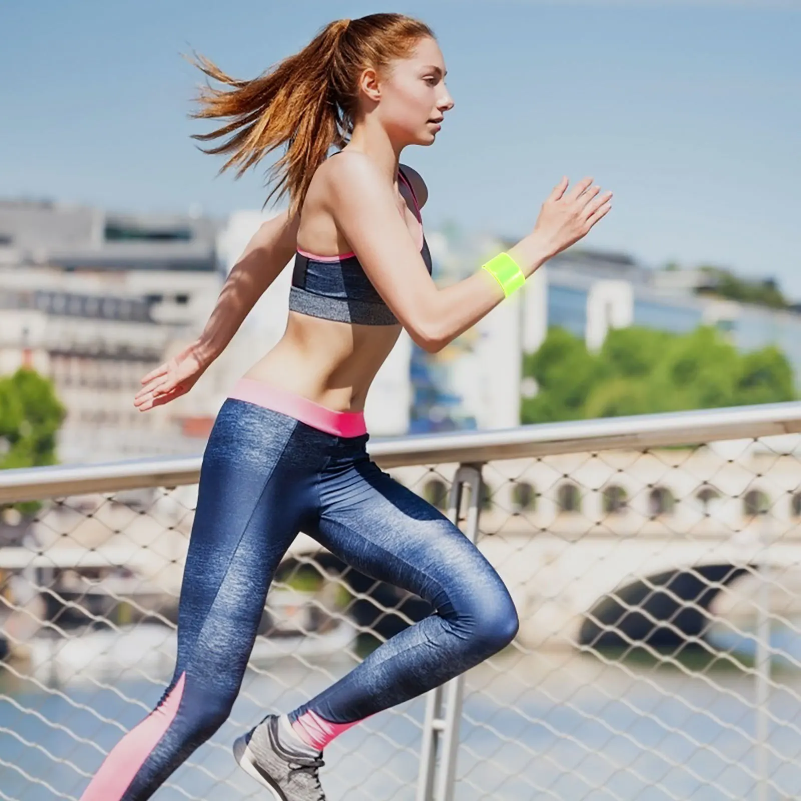 12Pcs Reflective Slap Bracelets Luminous Self-Wrapping Wristbands for Night Running Cycling Outdoor Sports Party Favors