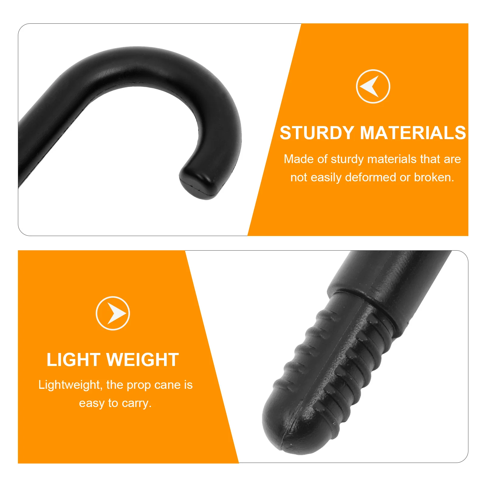 2 pçs muletas do mágico resistente cosplay bengalas mostrar cana teatral desempenho festa prop suprimentos muletas para