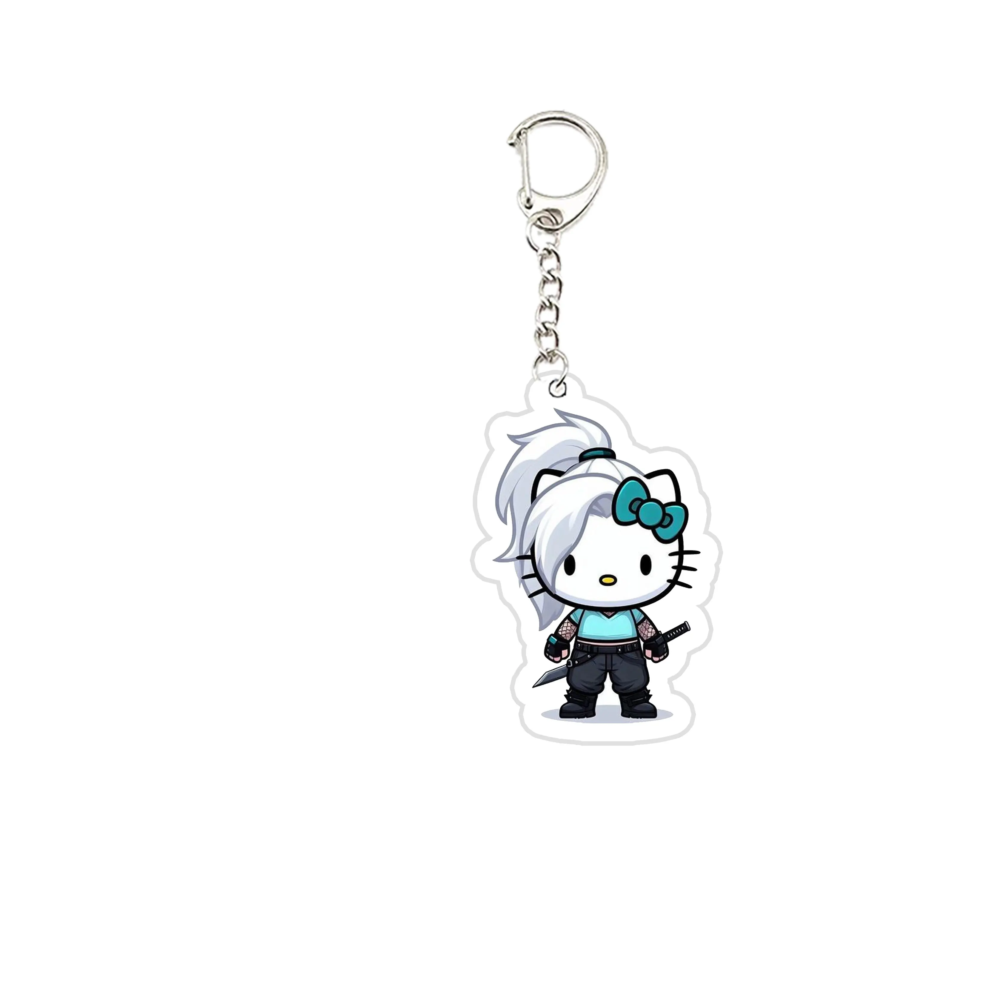 Valorant Keychains Key Ring Acrylic Valorant Cat Key Chain Cute Killjoy Val Jett Pendant Keyring for Accessories Bag Fans Gifts