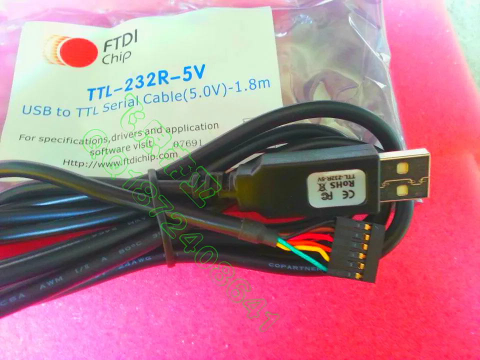 

Spot FTDI TTL-232R-5V USB to Serial Cable Assembly Cables / IEEE 1394 Cables USB Embedded Serial Conv 5V 0.1" Header