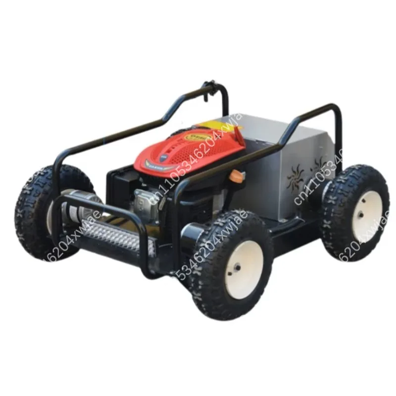 Industrial Power Walk Behind Mower, 4 Stroke Engine with 4 Wheel Carts & Manual Start for Large Areas