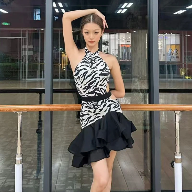 2025 adultes Chacha danse latine concours robe femmes dos nu danse latine Performance robe scène danse vêtements SL13806