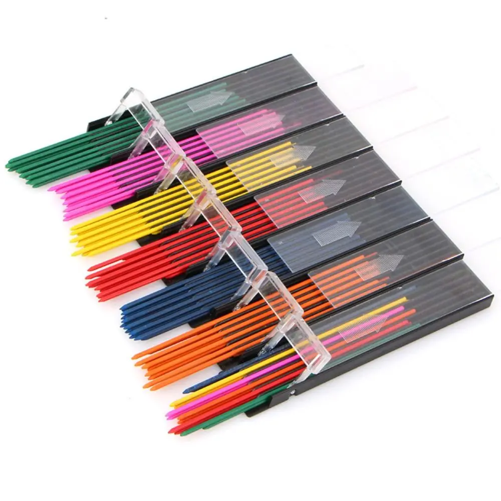 1 Box 2.0mm HB Color Mechanical Pencil Refill Automatic Pencil Lead Refill School Art Sketch Drawing Supplies