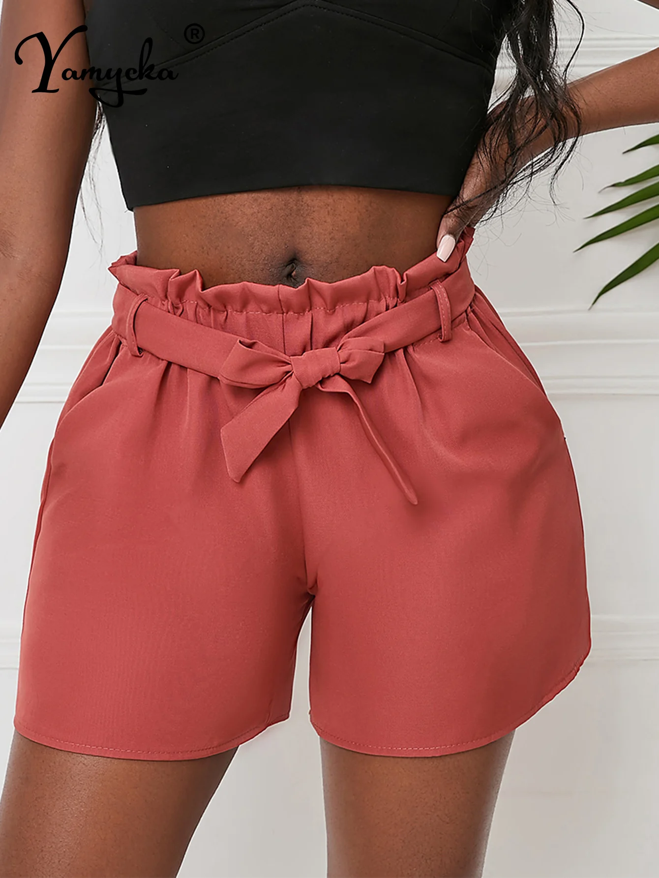 Sexy fashion casual summer chiffon shorts women clothing high waist beach party womens shorts streetwear woman short hot pants