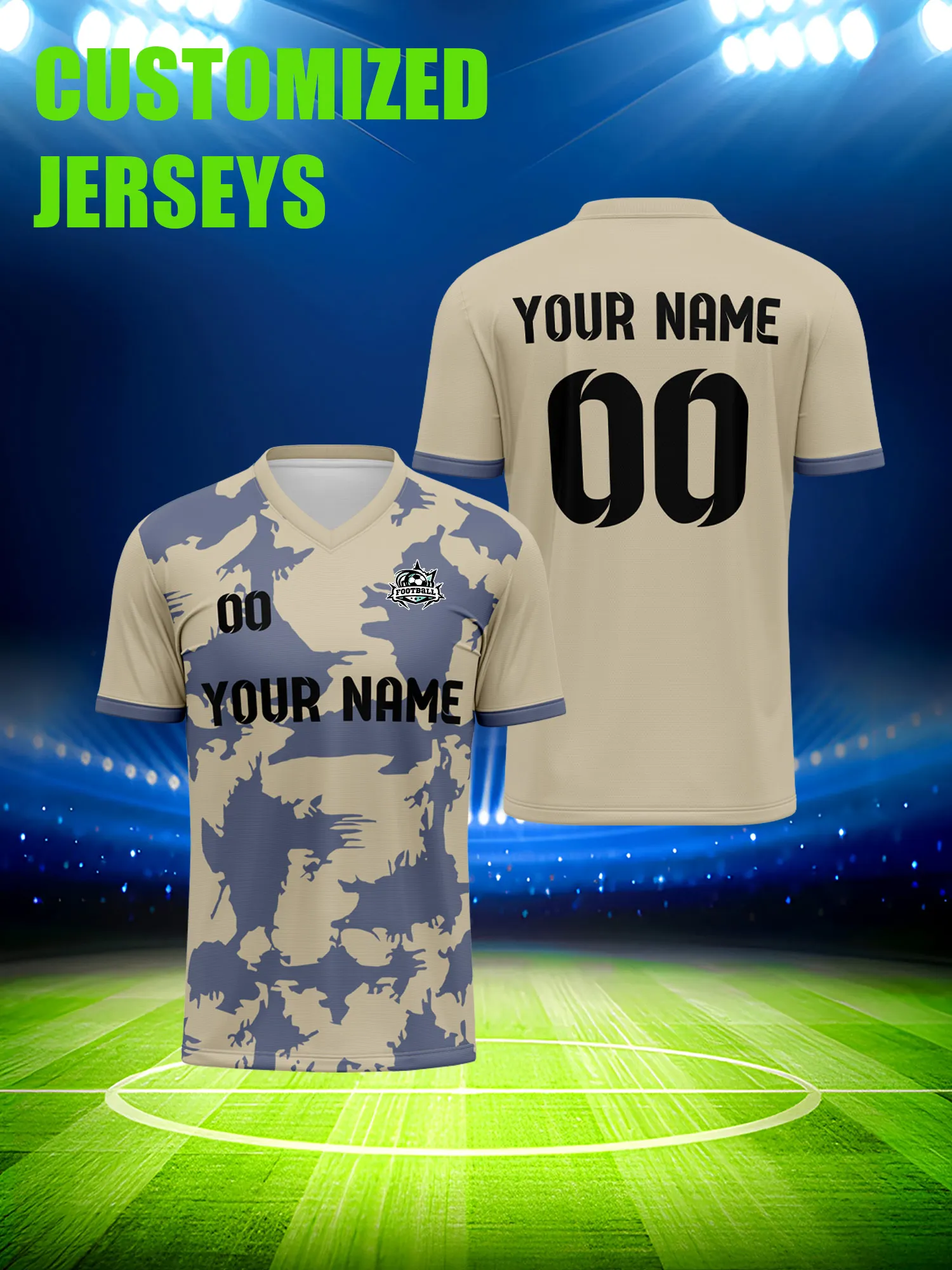 

Футбольная форма на заказ с индивидуальным изображением, номером и именем, спортивный крой, облегающий и свободный фасон.