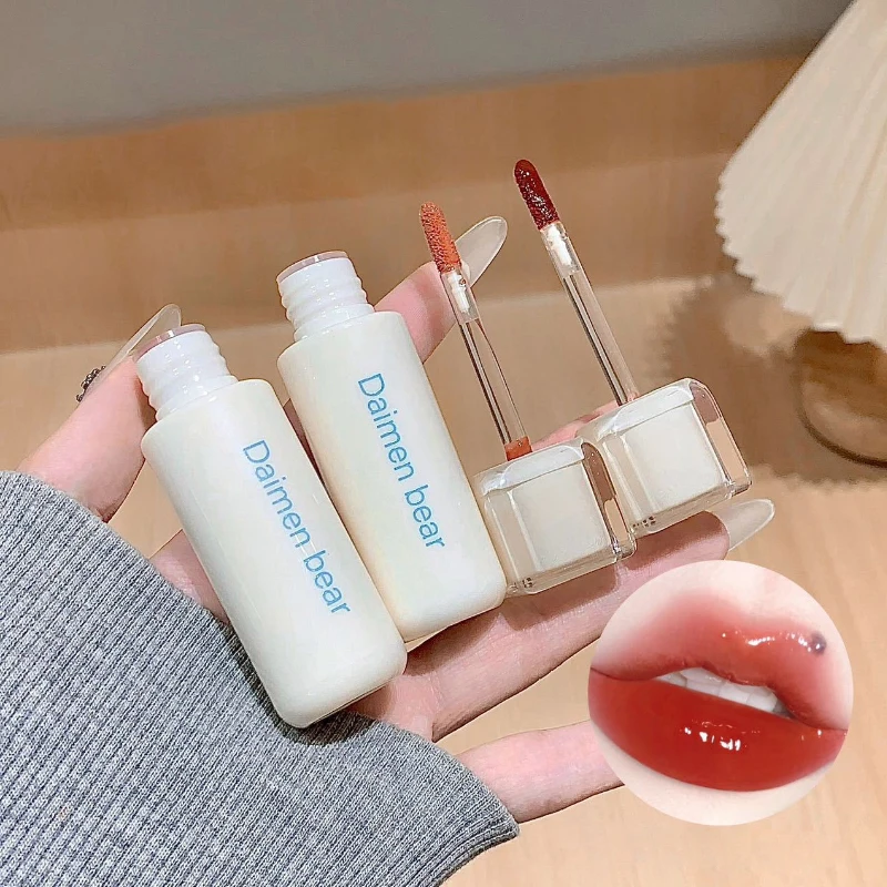 DaiMenBear Blue Oxygen Mirror Lip Gloss pseudo-natürliche Aufhellung für Mädchen im Herbst und Winter