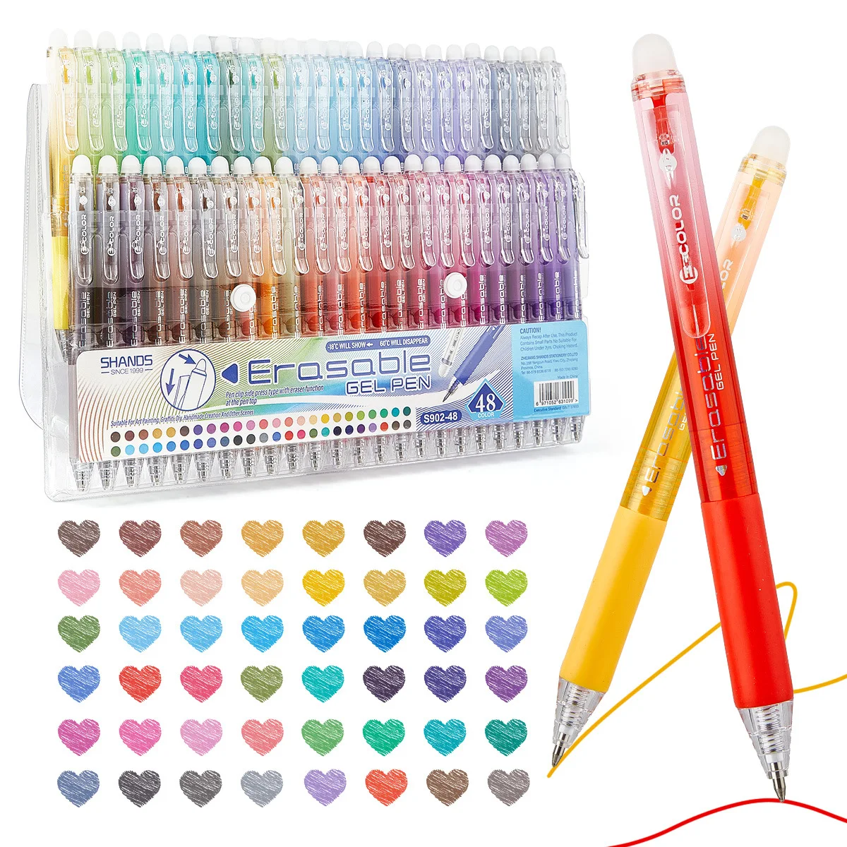 Retractable Erasable Gel Pen Multi Color Erase Pens for Student Note Taking Journal Drawing School Stationery 12/24/36/48 Colors
