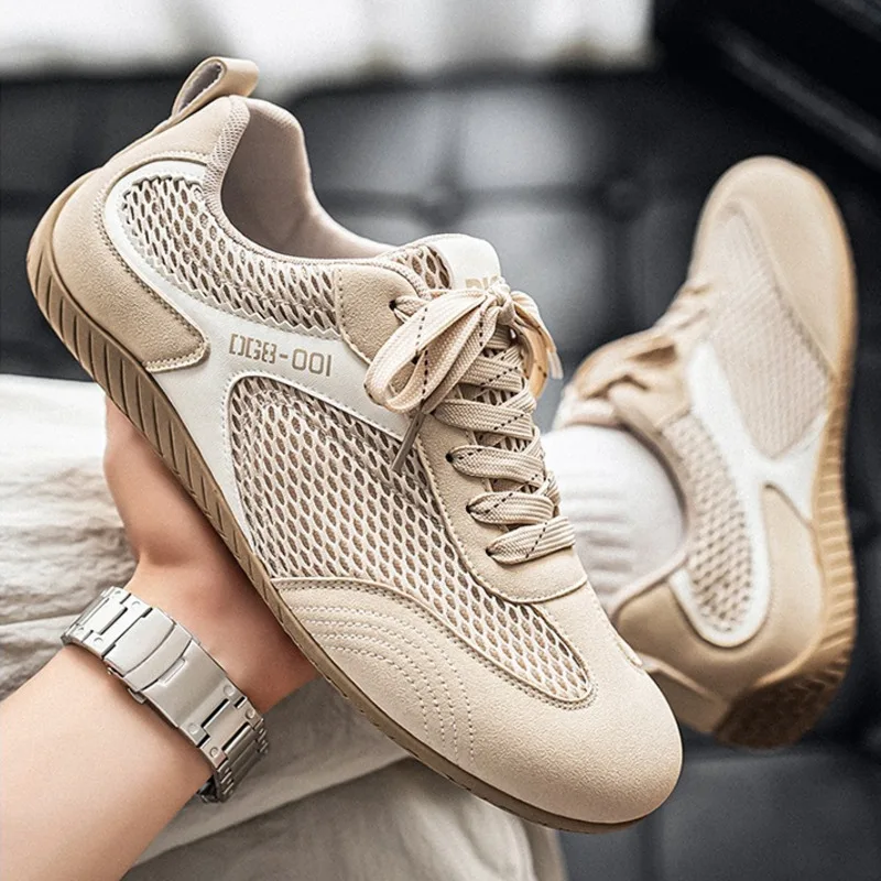 

Модные мужские повседневные кроссовки, дышащие сетчатые кроссовки для тренировок на открытом воздухе, легкие гибкие туфли-оксфорды на плоской подошве, размер 39-44