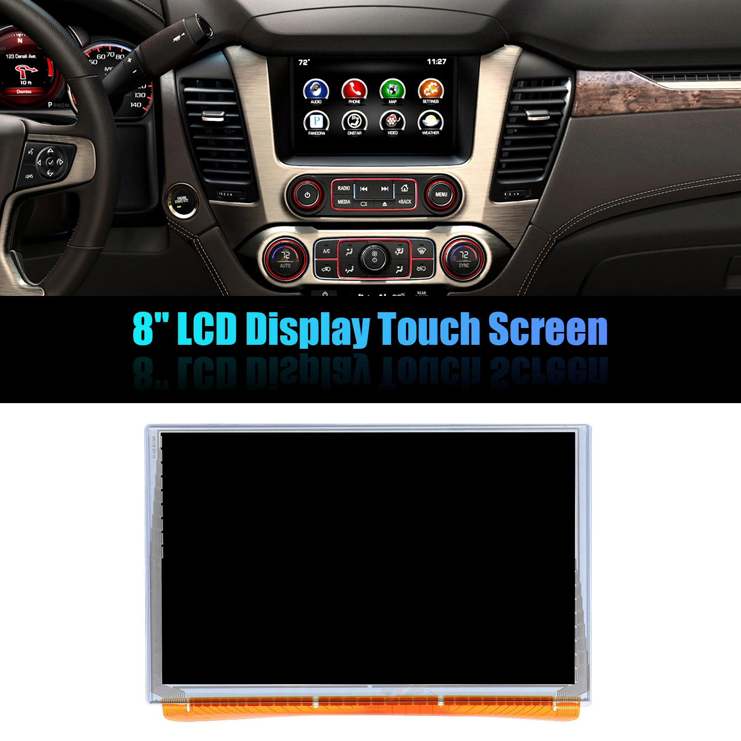 1 Pcs 8-inch LCD Touchscreen, For 2015-2018 Chevrolet GMC DJ080PA-01A