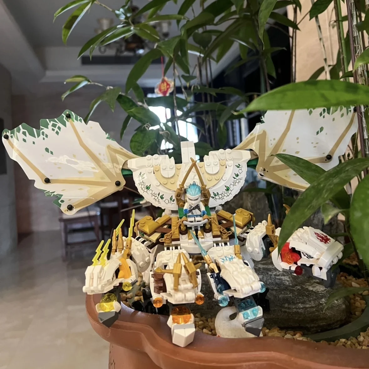 951PCS Ninja Ultra Dragon Flying Mecha Dragon Transformation Building Block Sets with Figures Compatible 70679 DIY Toys For Boy