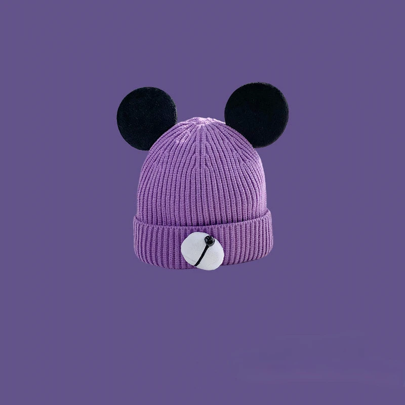 Kids Violet Warm Knit Hat Winter Beanie Gorros De Invierno Para Bebe Con Envío Gratis Hat and Glove Set for Kids Girls