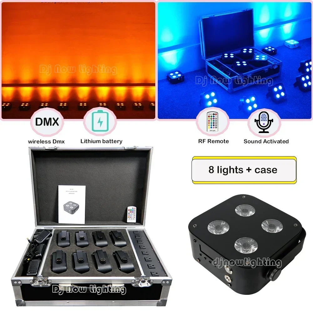 

Bothlighting IR Mini Uplight 4leds 4x12w Wireless WIFI Battery Powered Wireless Led Up lighting For wedding DJ Event light