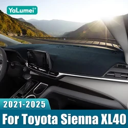 Car Dashboard Sun Shade Cover For Toyota Sienna XL40 Hybrid 2021 2022 2023 2024 2025 Mat Avoid Light Pad Anti-UV Non-Slip Carpet