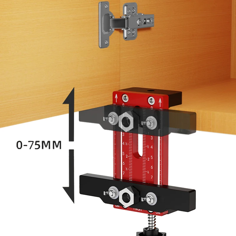 Imagem -04 - Porta do Armário de Montagem Dispositivo de Rebote Localizador de Perfuração Gabinete Pendurado para Madeira Ferramenta Auxiliar para Instalar Armários