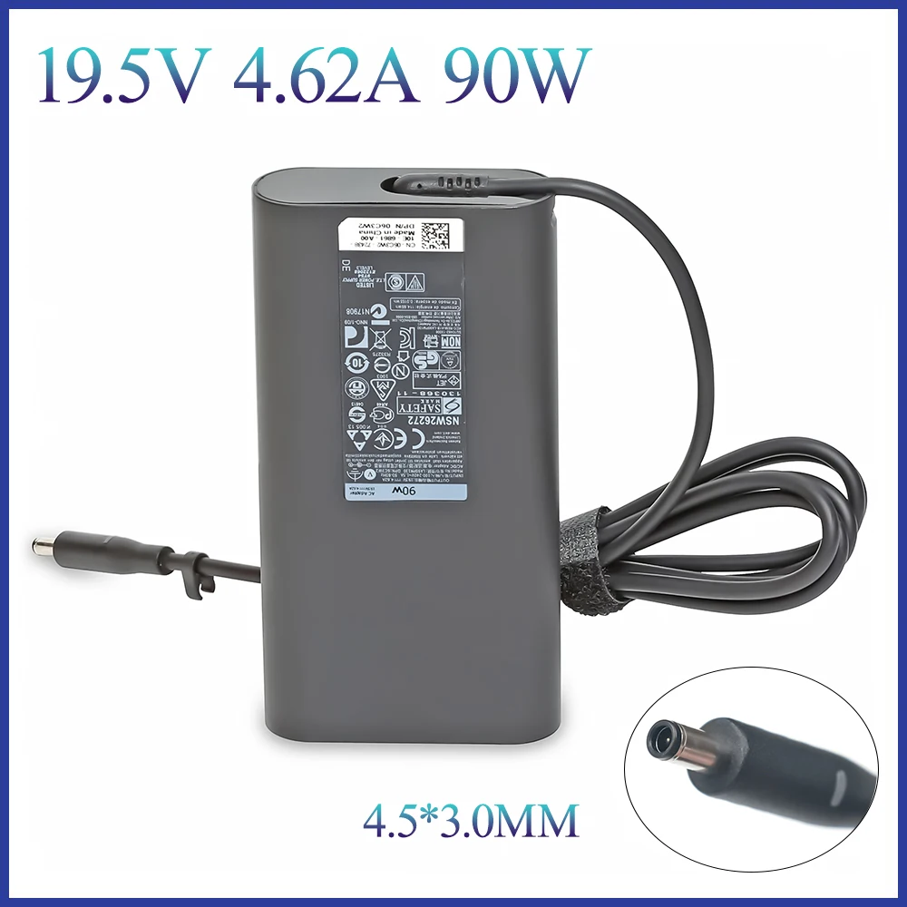 

19.5V 4.62A Charger 90W AC Adapter Power Adaptor for Dell 11-3153 3148 XPS 11 12 13 13D 15 18 03RG0T 04H6NV 04H6VH Laptop Power