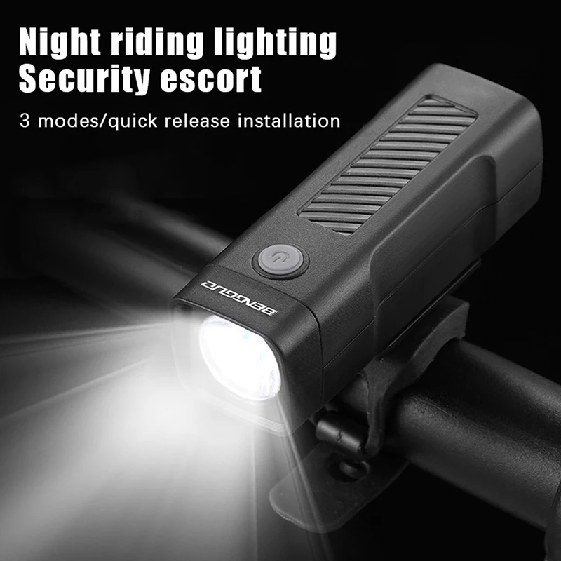 Bike Front Light Bicycle Bike Light 500mAh USB Rechargeable Easy To Install 3 Modes Bicycle Accessories USB Charging Lamp