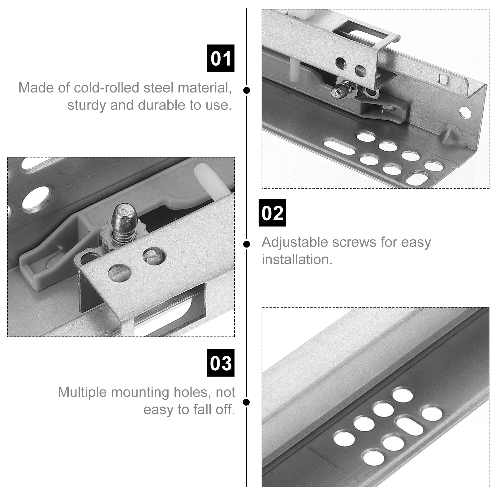 Drawer Hidden Slides Rails Cabinet Drawers Out Replacement Sliders Dresser Undermount Kitchen Cabinets