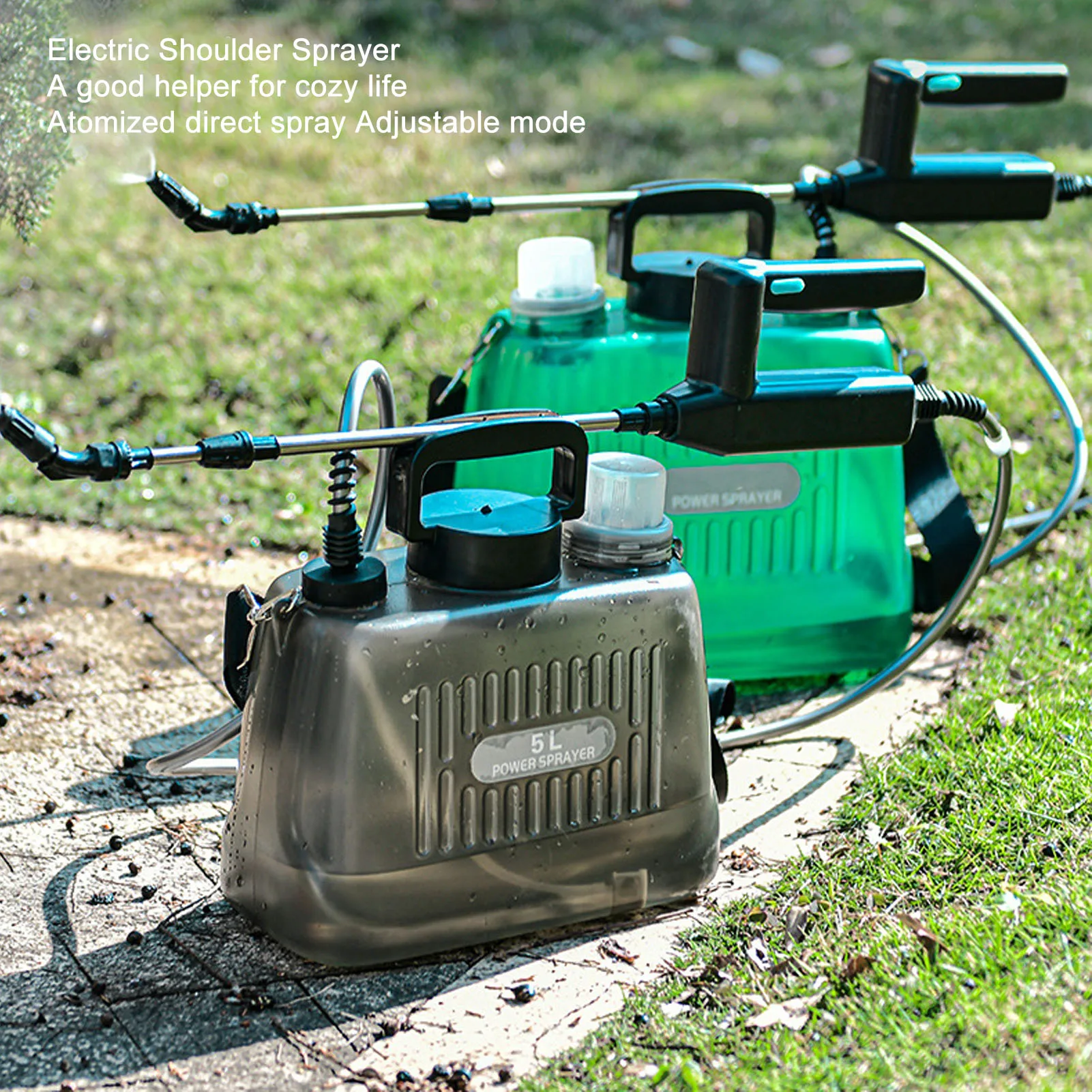 

5л Многофункциональный ABS PE Портативный распылитель сорняков с батарейным питанием 2000 мАч для мойки автомобилей Распылитель с батарейным питанием