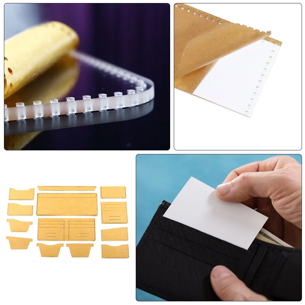 Handmade Goods Drawing Acrylic Short Clip Template Patterns Wallet Templates Stencils Tool Production Sewing